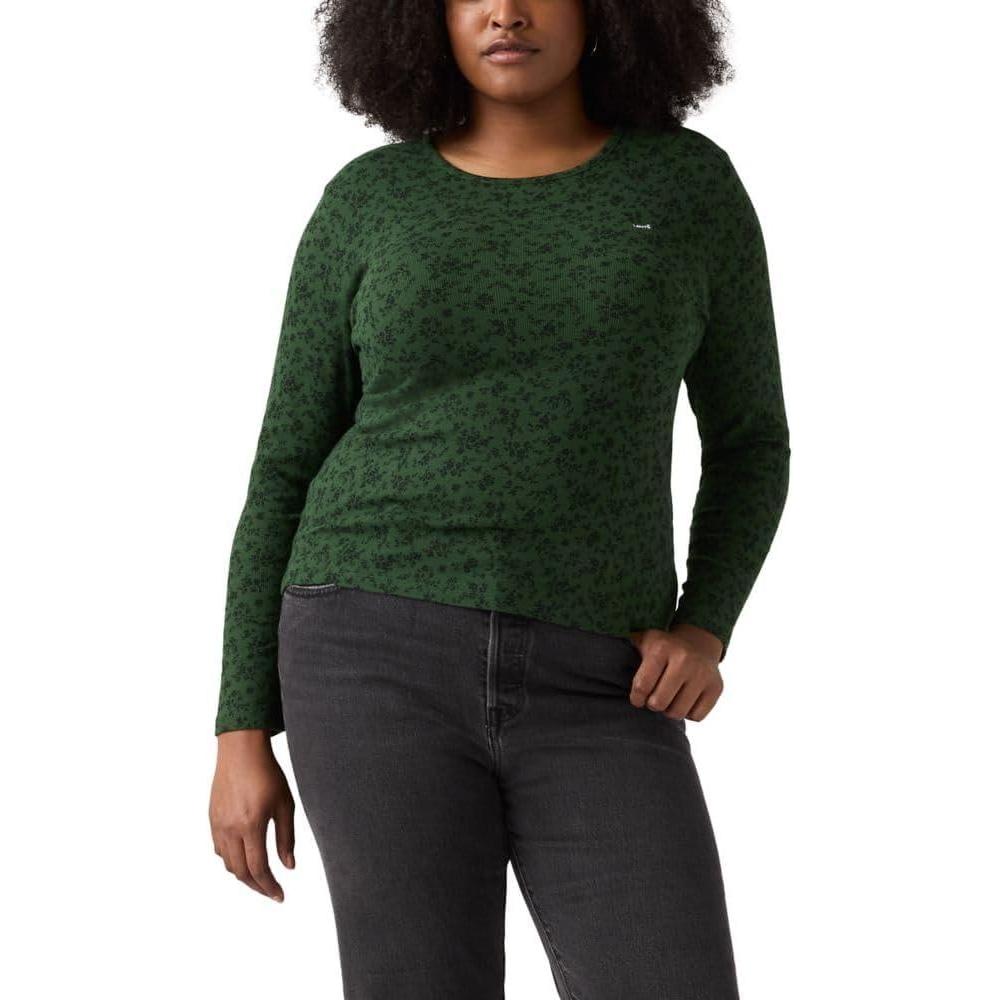 imageLevis Womens Hayes LongSleeve TShirt Also Available in PlusCurie Floral Mountain View