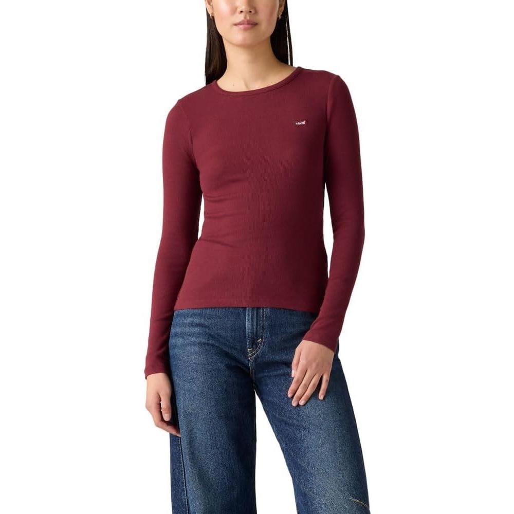 imageLevis Womens Hayes LongSleeve Tee Also Available in PlusTawny Port