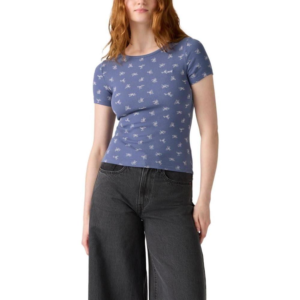 imageLevis Womens Hayes ShortSleeve TShirt Also Available in PlusLydia Tossed Floral Blue