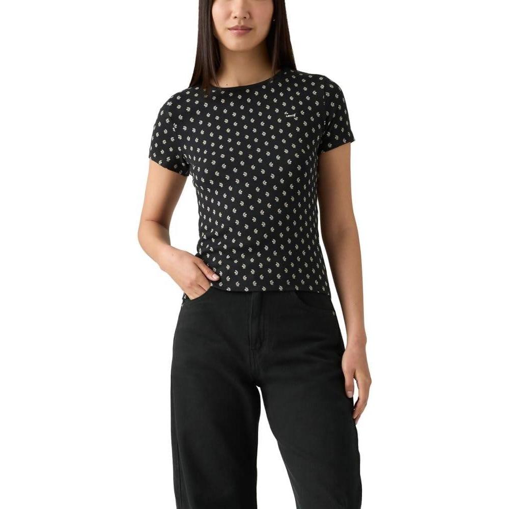 imageLevis Womens Hayes ShortSleeve TShirt Also Available in PlusStanton Ditsy Anthracite Night