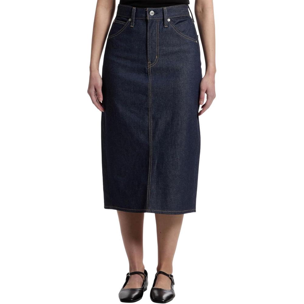 imageLevis Womens HighRise Slit SkirtSummer Soft Rigid