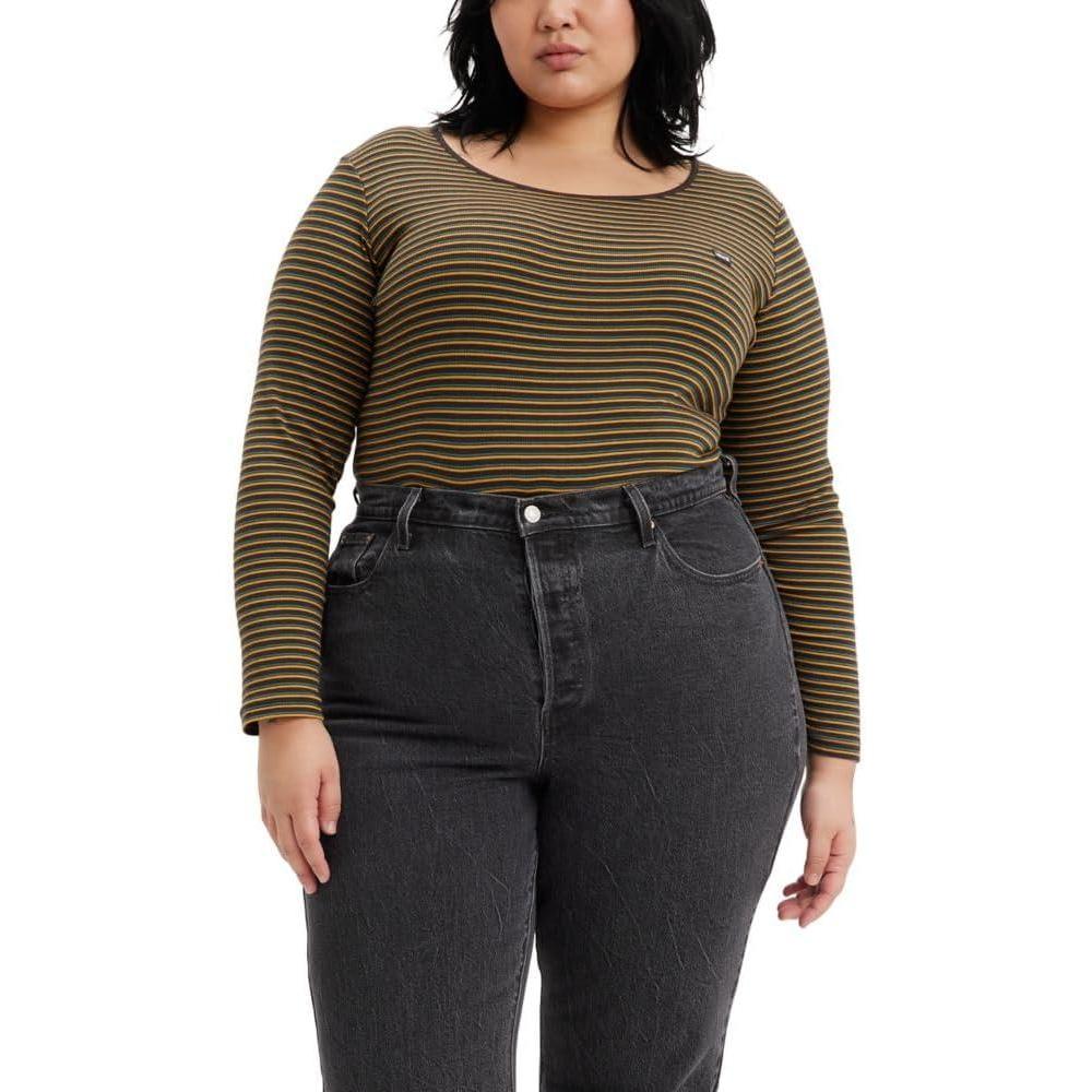 imageLevis Womens Honey Long Sleeve Shirt Standard and PlusJulip Stripe Mole