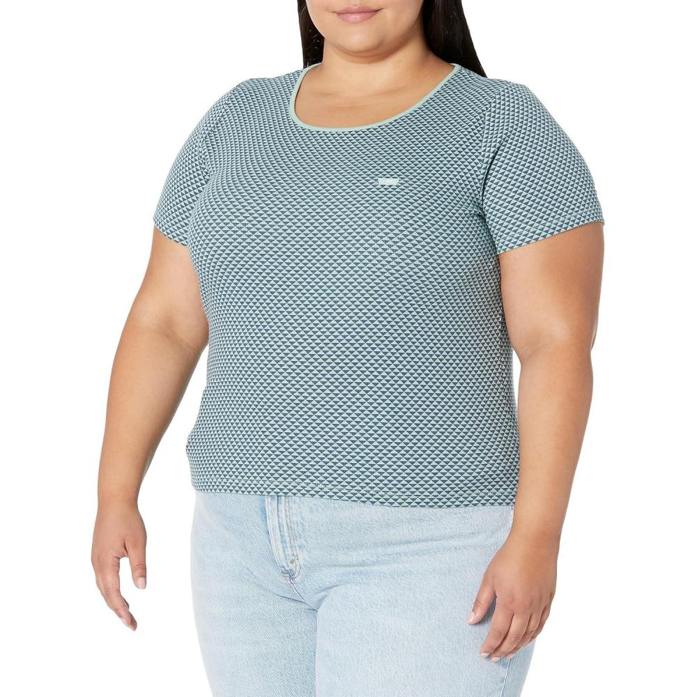 imageLevis Womens Honey Short Sleeve ShirtNew Nova Geo Crown Blue