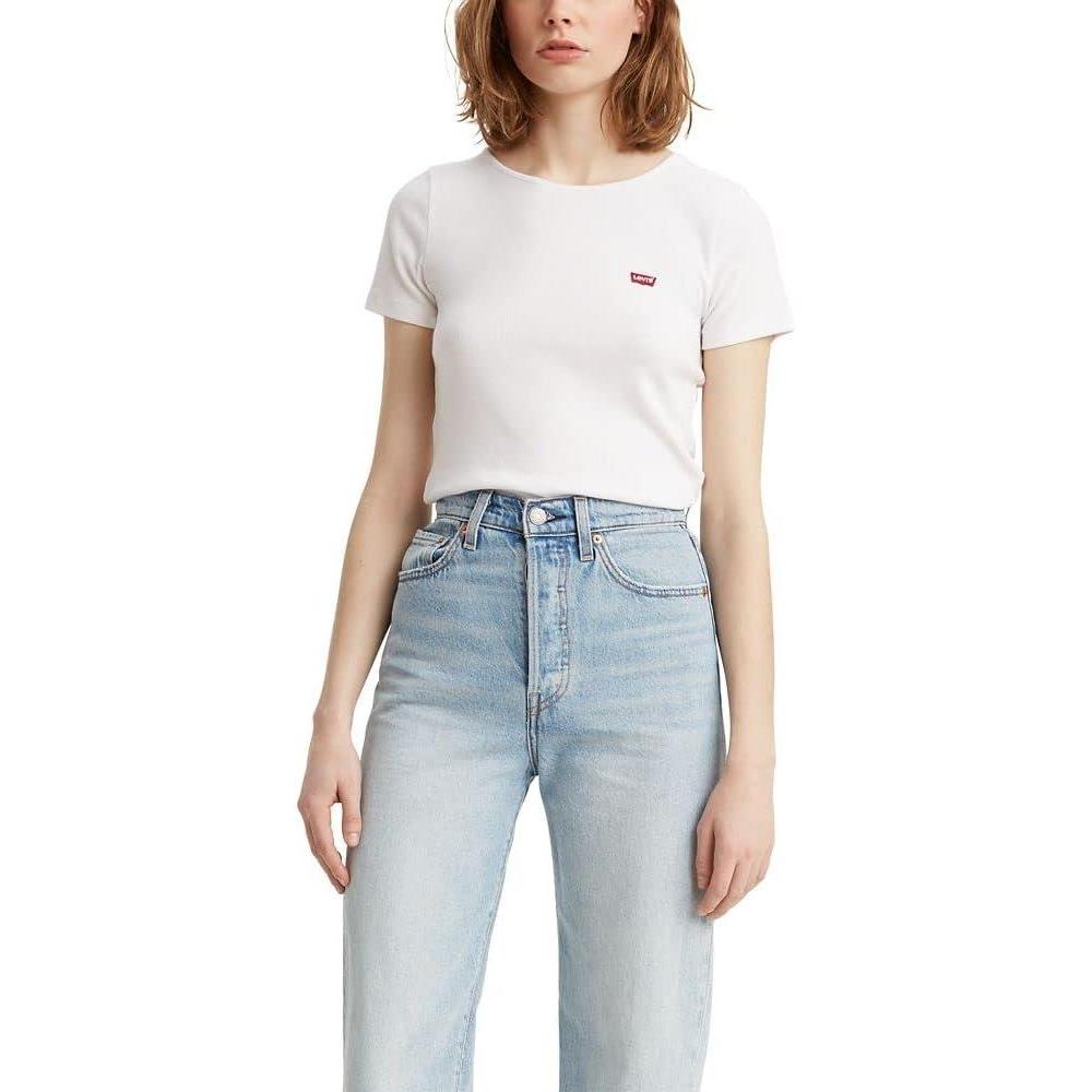 imageLevis Womens Honey Short Sleeve ShirtWhite Natural