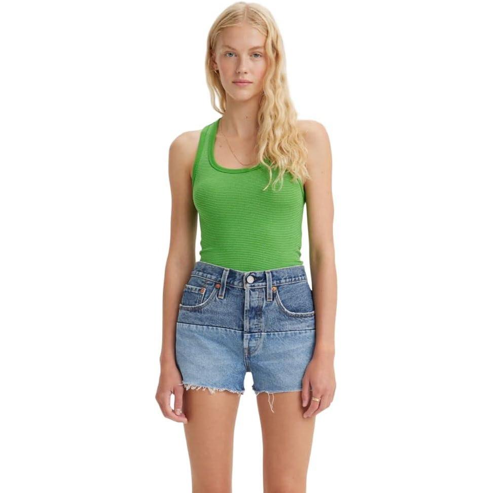 imageLevis Womens Honey Tank Top Also Available in PlusNew Peppercorn Stripe Online Lime Stripe