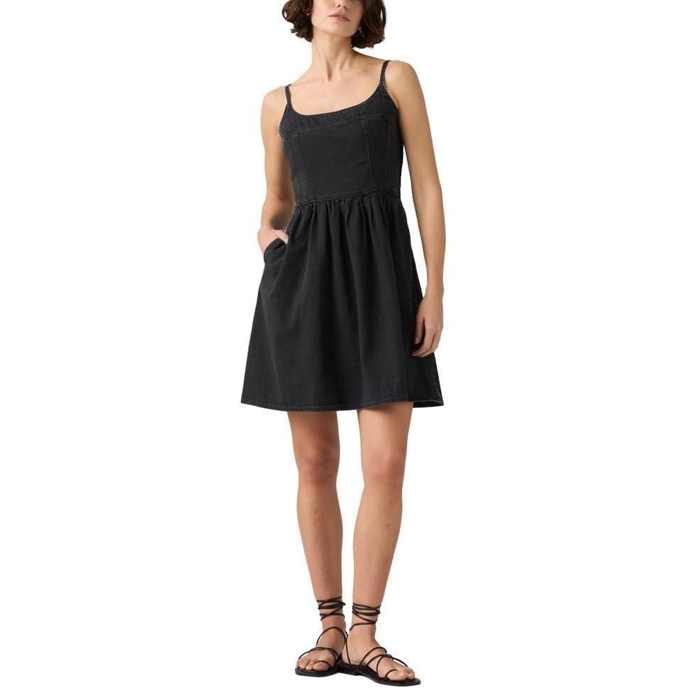 imageLevis Womens Jadine Denim DressNew First Or Last Dress Nonstretch