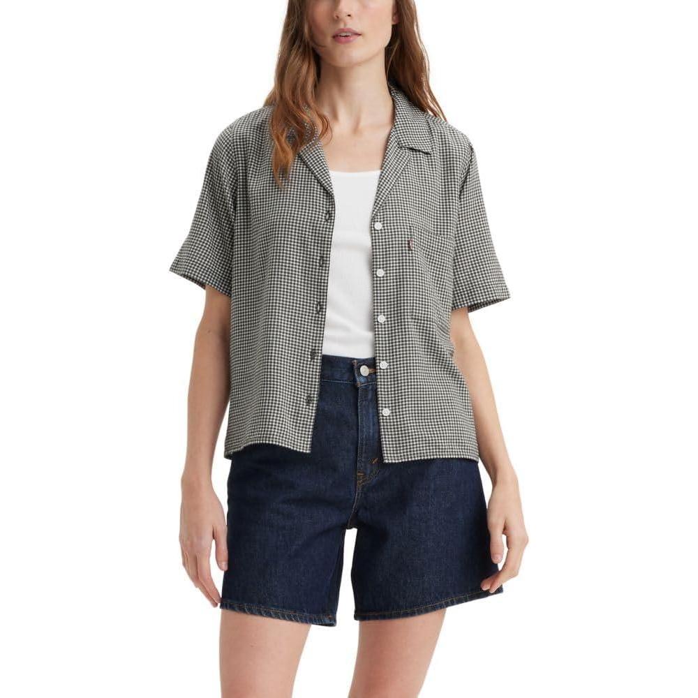 imageLevis Womens Joyce Resort Shirt Also Available in PlusAudra Plaid Deep Depths