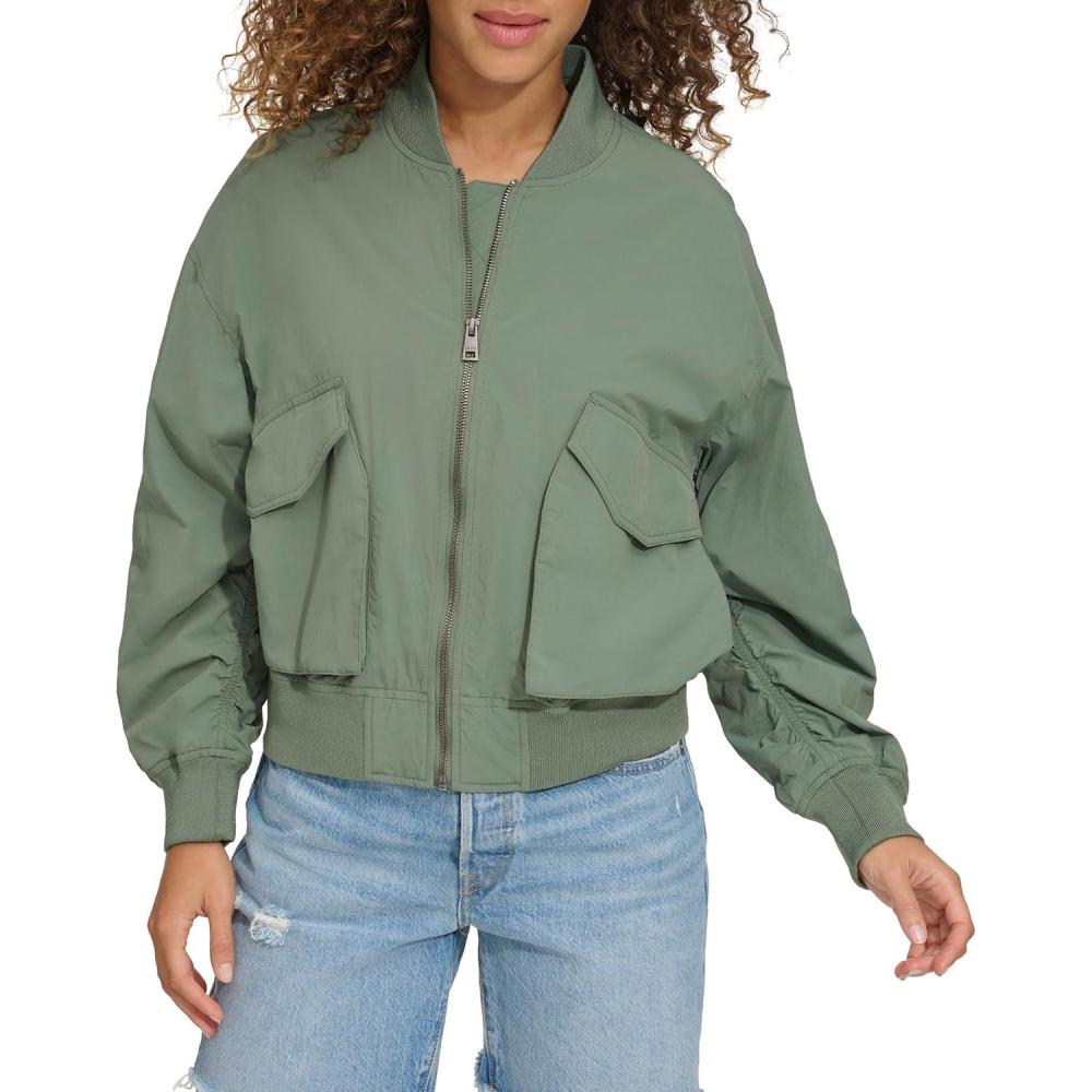 imageLevis Womens Lightweight Shorty Bomber JacketDark Forest