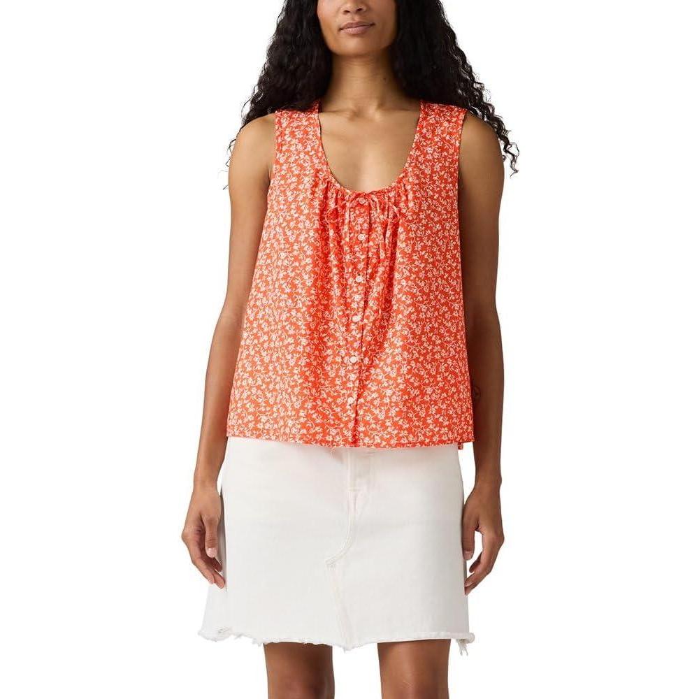 imageLevis Womens Luella BlouseNew Babitz Ditsy Signal Red