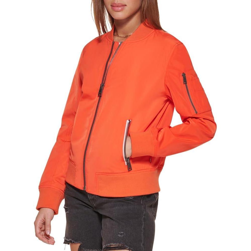 imageLevis Womens Melanie Newport Bomber Jacket Regular amp Plus SizeCherry Tomato