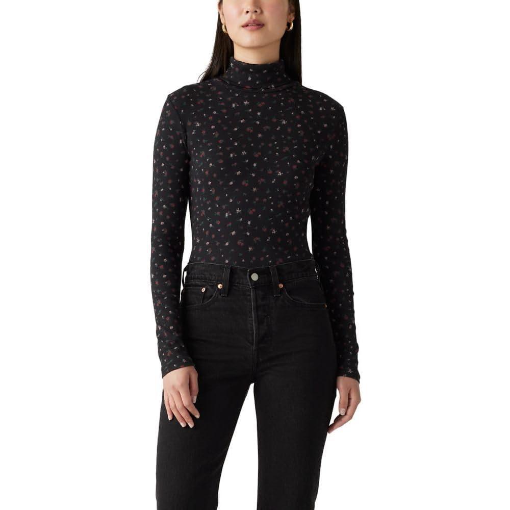 imageLevis Womens Moon Rib Turtleneck Also Available in PlusMulti Annie Floral Jet Black
