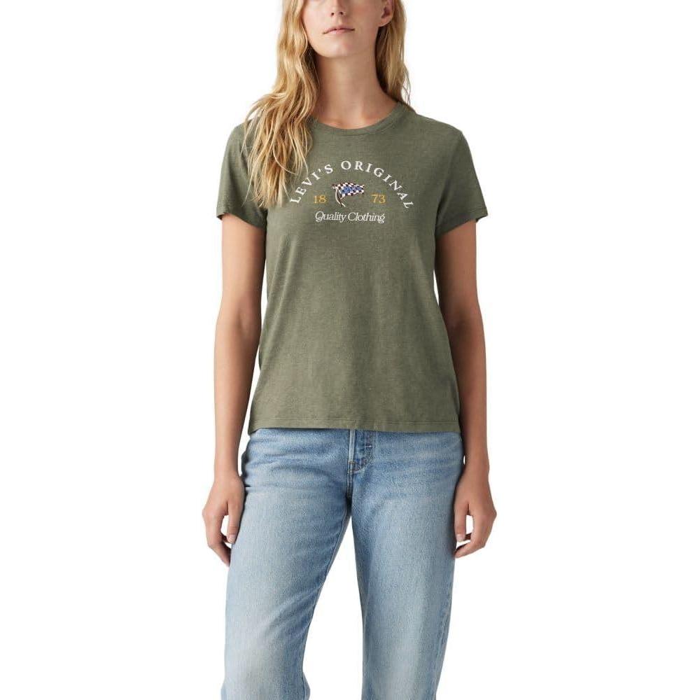 imageLevis Womens Perfect Crewneck Tee Shirt Also Available in PlusDeep Depths