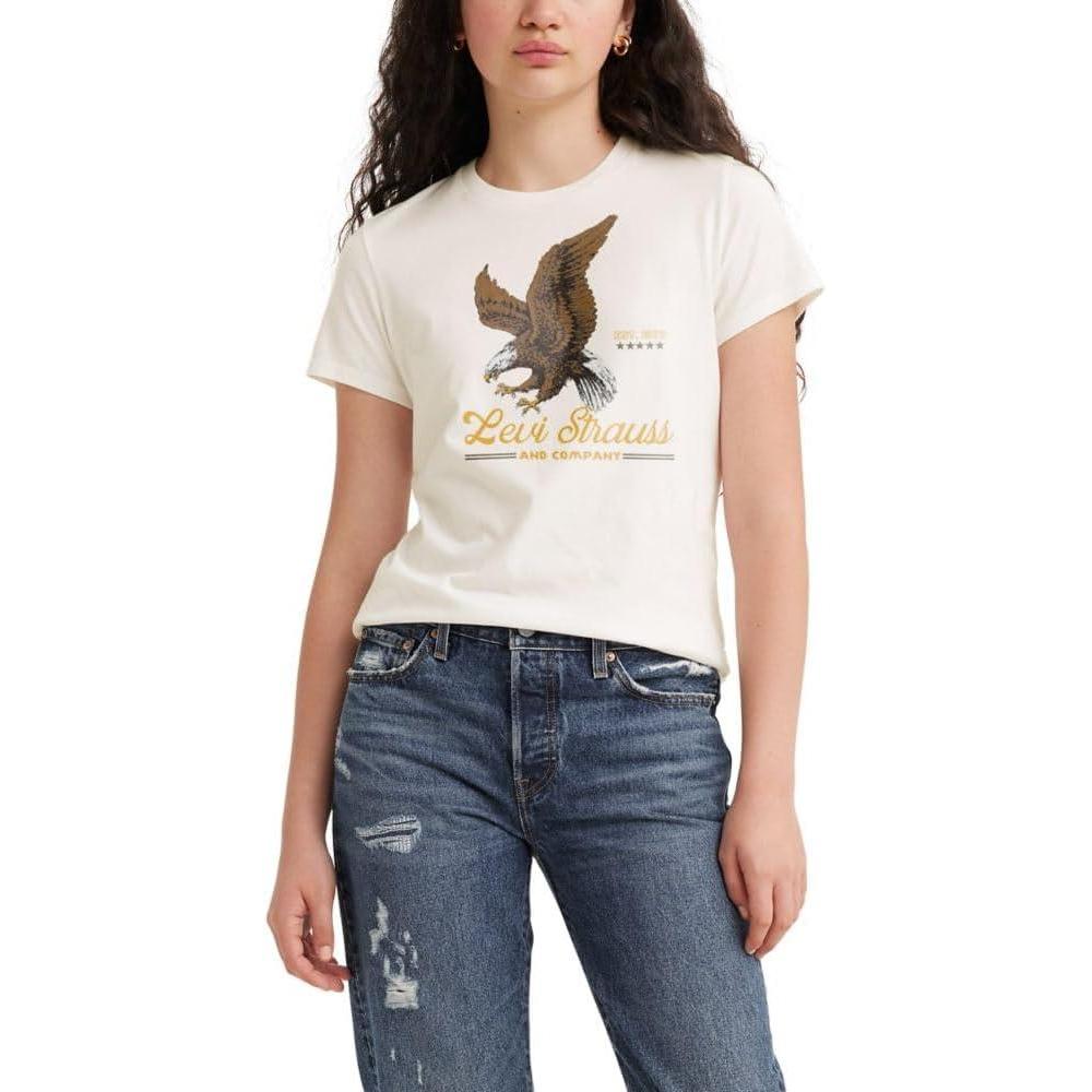 imageLevis Womens Perfect Crewneck Tee Shirt Also Available in PlusNew American Eagle Egret
