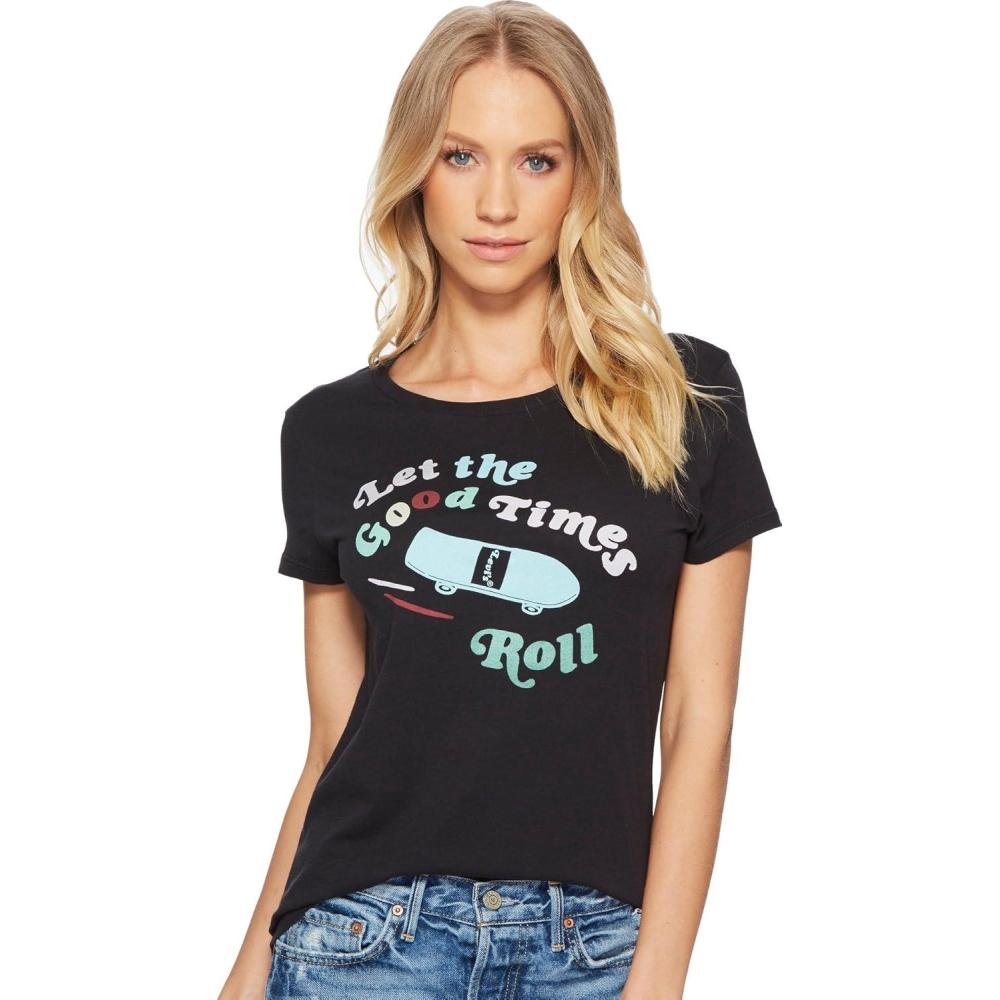 imageLevis Womens Perfect Crewneck Tee Shirt Also Available in PlusRoll Tee Caviar
