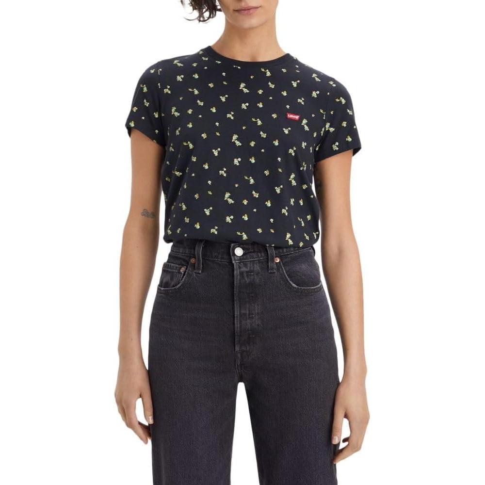 imageLevis Womens Perfect Crewneck Tee Shirt Also Available in PlusShayla Floral Caviar