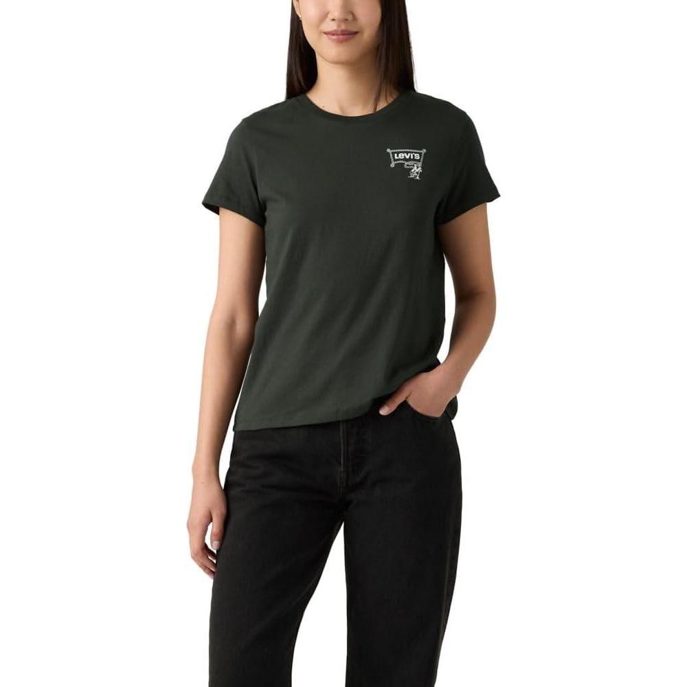 imageLevis Womens Perfect Crewneck Tee Shirt Also Available in PlusWestern Archival Bandana Pirate Black