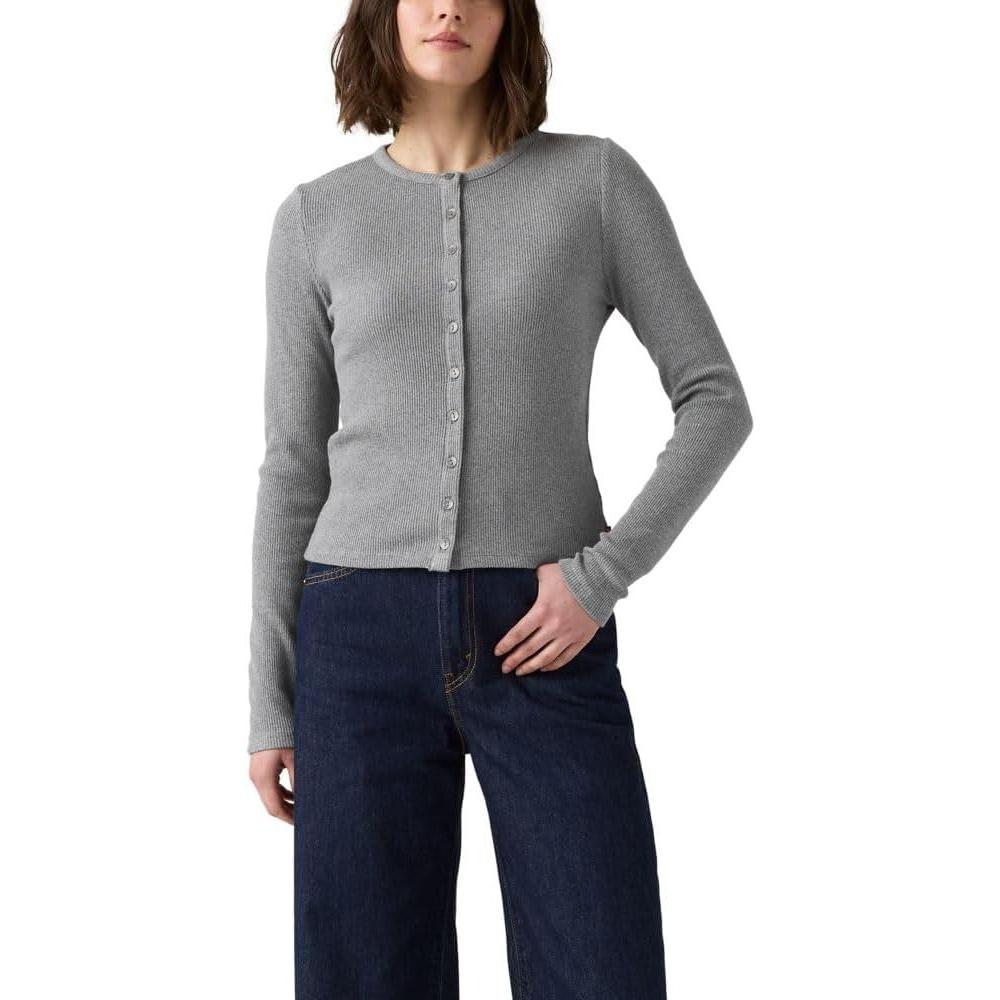 imageLevis Womens Rory Long Sleeve Button UpDark Heather Gray
