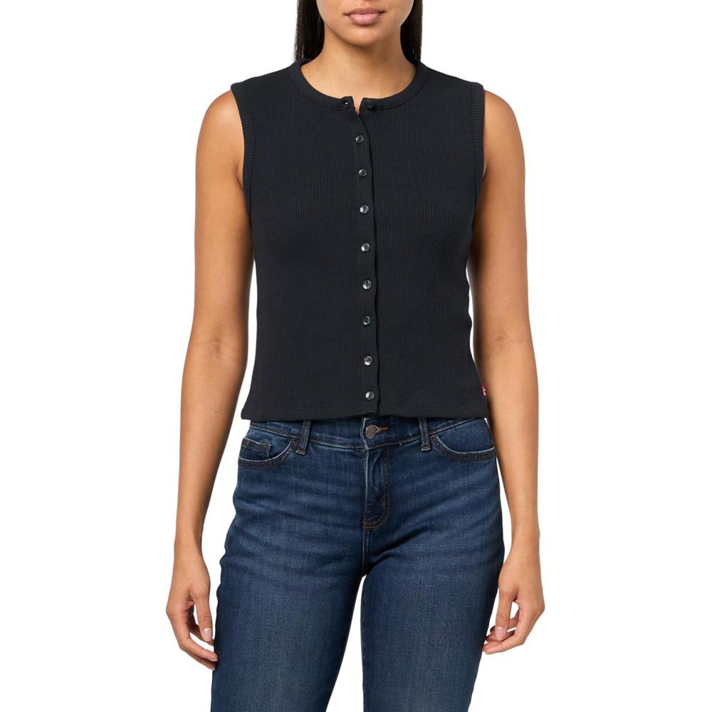 imageLevis Womens Rory Sleeveless Button UpAnthracite Night