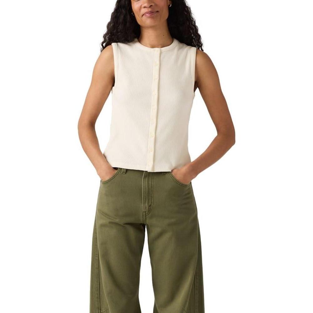 imageLevis Womens Rory Sleeveless Button UpEgret