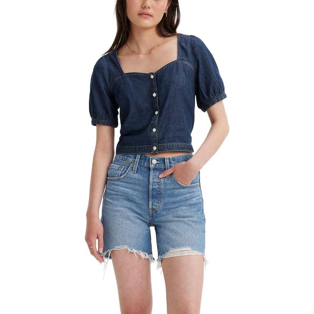 imageLevis Womens Simone Short Sleeve BlouseSmokin Hot