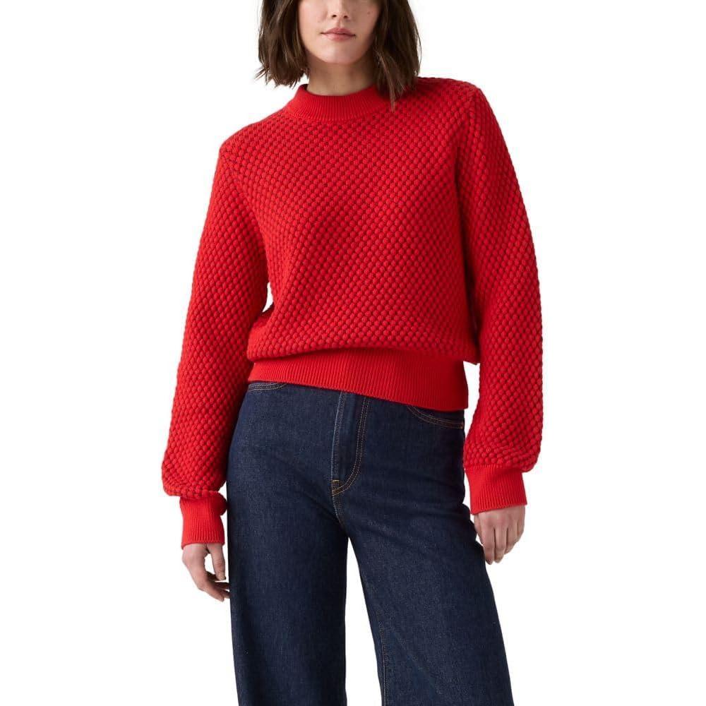 imageLevis Womens Snowflake Crew PulloverAnneli Geo True Red