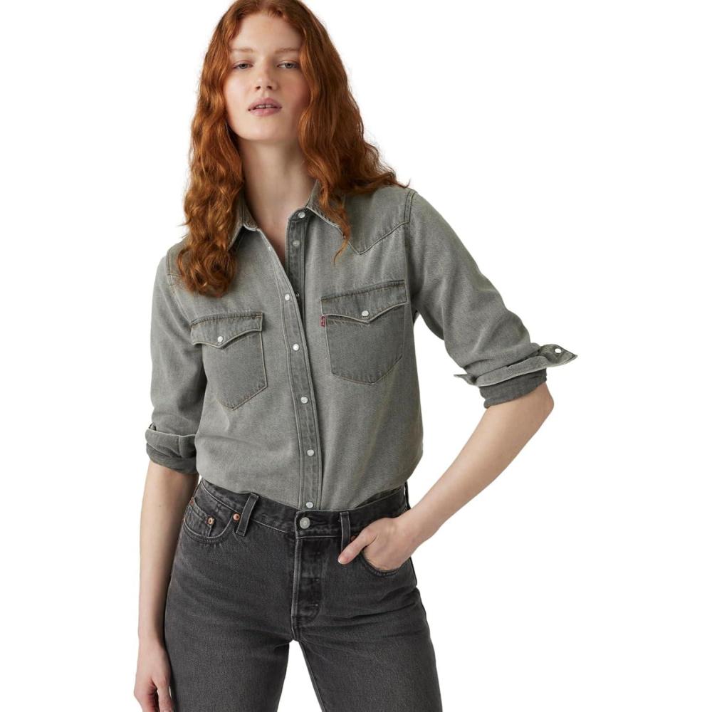 imageLevis Womens Ultimate Western Shirt Standard and PlusLast Laugh
