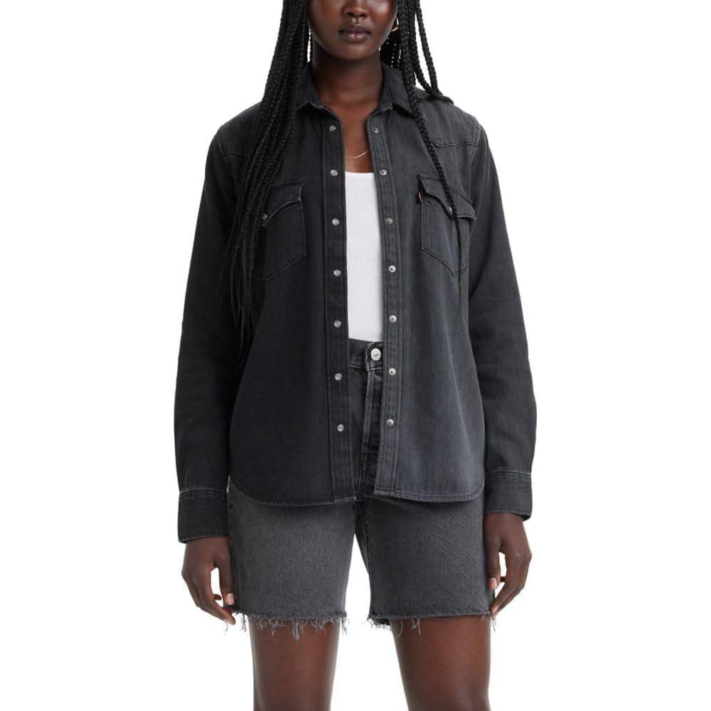 imageLevis Womens Ultimate Western Shirt Standard and PlusNew Black Laser Craft 2