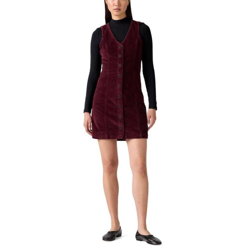 imageLevis Womens Vianna Vest Dress Also Available in PlusMerlot Corduroy