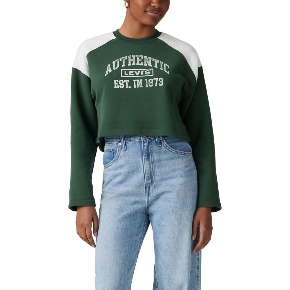 imageLevis mens Graphic Bleacher SweatshirtJungle Green Bright White