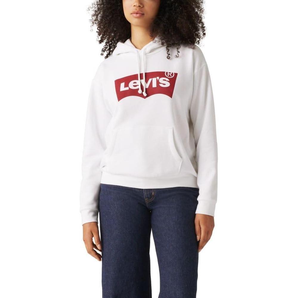 imageLevis womens Graphic Everyday HoodieNew Batwing White