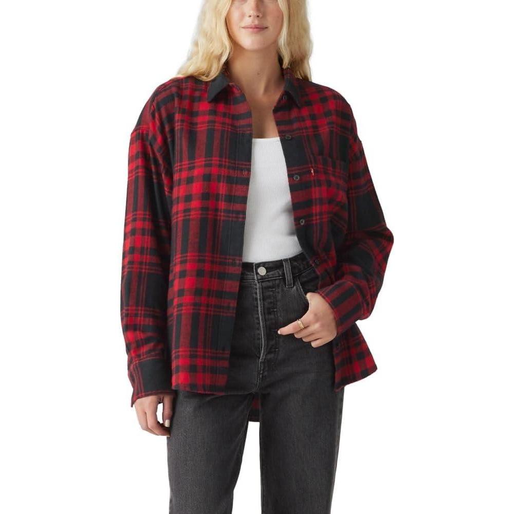 imageLevis womens Henri FlannelKlinti Plaid Jet Black