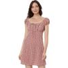 Mimi Printed Check Bossa Nova Red
