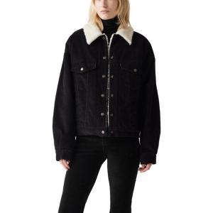 Levi’s Women’s 90s Sherpa Trucker Jacket (Standard and Plus)(Caviar)