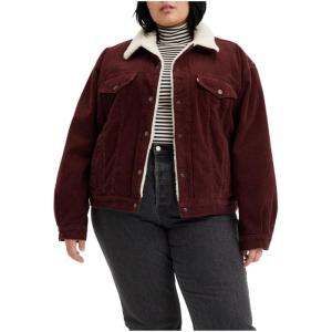Levi’s Women’s 90s Sherpa Trucker Jacket (Standard and Plus)(Decadent Chocolate)