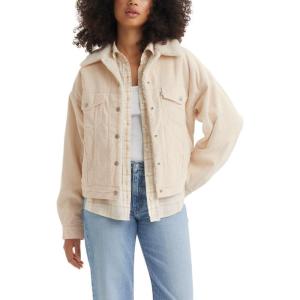 Levi’s Women’s 90s Sherpa Trucker Jacket (Standard and Plus)(White Swan)