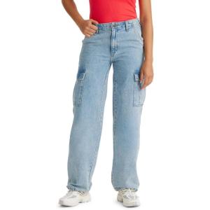 Levi’s Womens 94 Baggy Cargo Pants(Look at Blue)