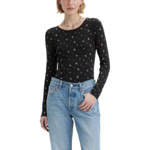 Levi’s Women’s Arden Tie Front Top(Lola Floral Caviar)