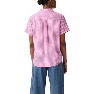 Levi’s Women’s Darlene Short-Sleeve Shirt(Angie Plaid Crocus)