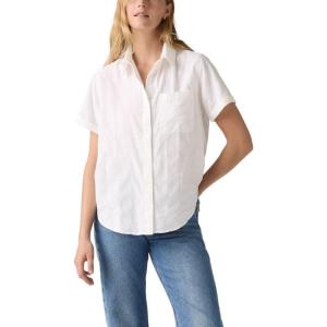 Levi’s Women’s Darlene Short-Sleeve Shirt(Bright White)