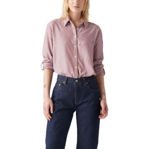Levi’s Women’s Darlene Utility Shirt((New) Adisa Stripe Marsala)