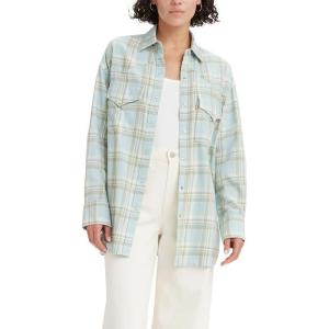 Levi’s Women’s Dylan Relaxed Western Shirt (Also Available in Plus)(Kelsey Plaid Starlight Blue)