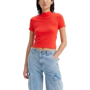 Levi’s Women’s Effortless Short Sleeve Tee((New) Poppy Red)