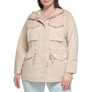 Levi’s Women’s Four Pocket Hooded Military Jacket(Frappe)