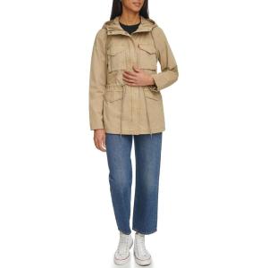 Levi’s Women’s Four Pocket Hooded Military Jacket(Safari Cotton)