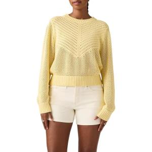 Levi’s Women’s Gaelle Long-Sleeve Crochet Pullover((New) French Vanilla)