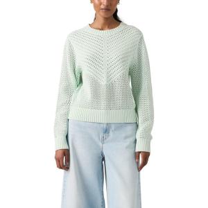 Levi’s Women’s Gaelle Long-Sleeve Crochet Pullover((New) Pale Blue)