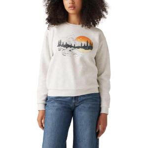 Levi’s Women’s Graphic Everyday Crew (Also Available in Plus)((New) Vintage Forest Sunset Heather Gray)