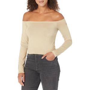 Levi’s Women’s Graphic Lexie Bardot Top(Sport Logo 2.0 Warm Sand)
