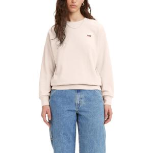 Levi’s Women’s Graphic Standard Crewneck Sweatshirt((New) Pearl Blush)