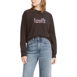 Levi’s Women’s Graphic Standard Crewneck Sweatshirt(Peaceful Lake Fill Carafe)